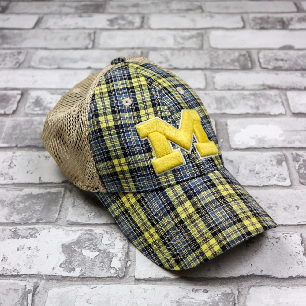 Vintage Top Of The World Michigan Wolverines Plaid Hat